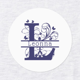 Fancy Split Letter 'L' Monogram Customizable