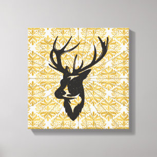 Fancy Stag Silhouette Canvas Print