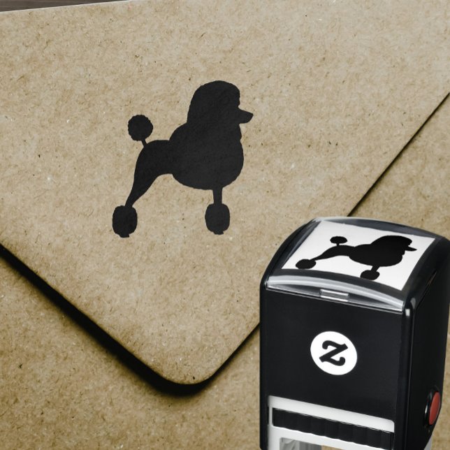 Fancy Standard Poodle Silhouette Self-inking Stamp (Creator Uploaded)
