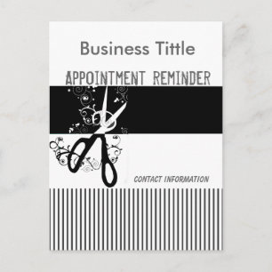 Fancy Striped Salons Spa Appointment Reminder Postcard