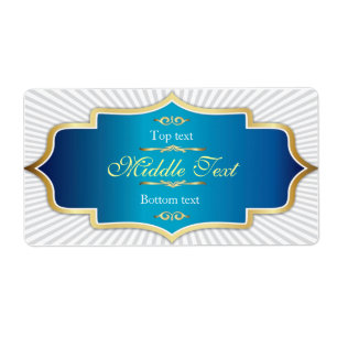 Fancy Style Jam Jelly Label Blue