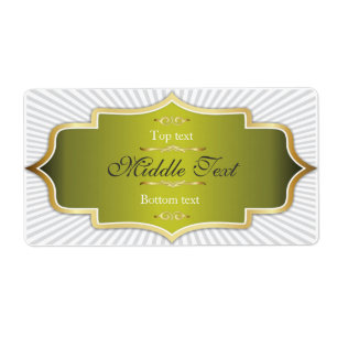 Fancy Style Jam Jelly Label Green