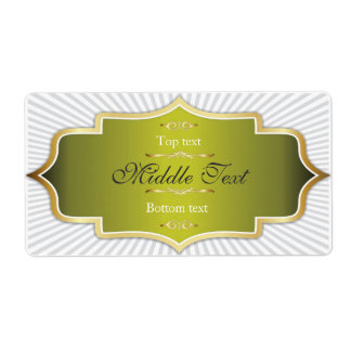 Fancy Style Jam Jelly Label Green