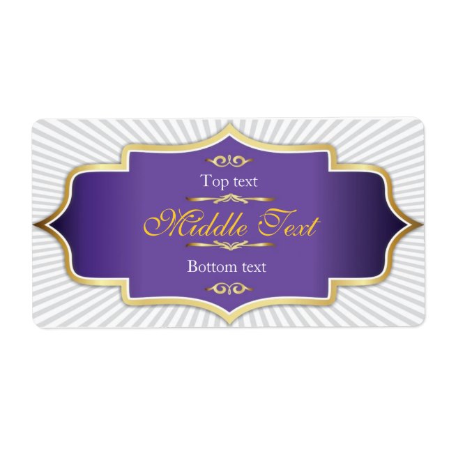 Fancy Style Jam Jelly Label Purple (Front)