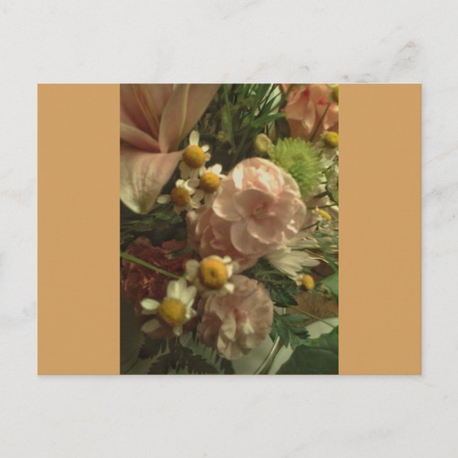 Fancy Sunshine Flowers Postcard (Front)