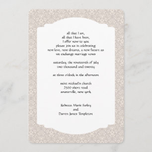 Fancy Swirl deuxième mariage invitations mariage