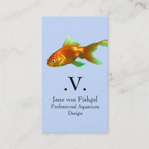 Fancy tail oranda goldfish business card