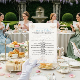 Fancy Tea Etiquette Game Card