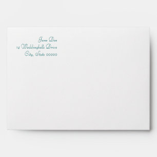 Fancy Teal Baroque Monogram Wedding Envelopes