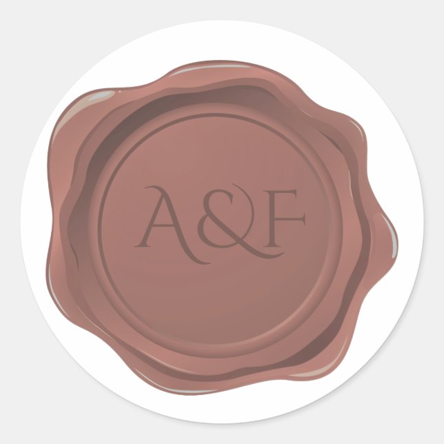Fancy Terra Cotta Wax Personalized Seal (Front)