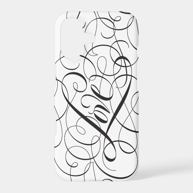 Fancy Tourbillonnant Flourished Love Calligraphie (Verso)