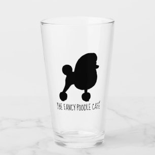 Fancy Toy Poodle Dog Silhouette Personalized Glass
