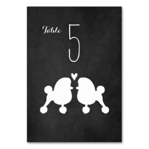 Fancy Toy Poodles Wedding Reception Dog Breed Table Number