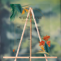 Fancy Tropical Flowers Wedding Welcome