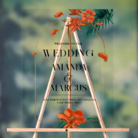 Fancy Tropical Flowers Wedding Welcome