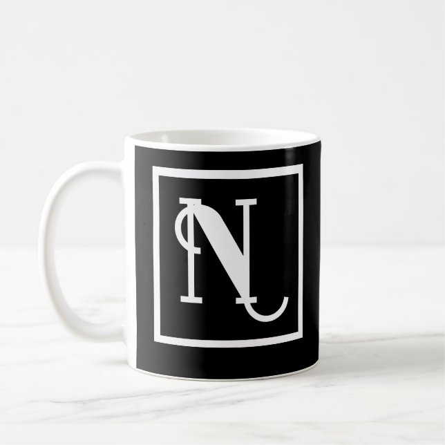 Fancy Typographical letter N Coffee Mug (Left)