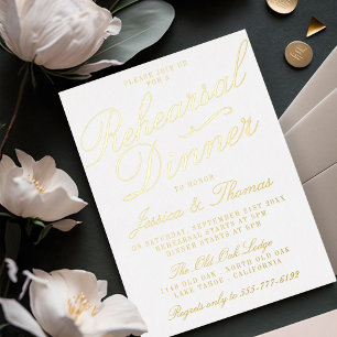 Fancy Typography Wedding Rehearsal Dinner Real