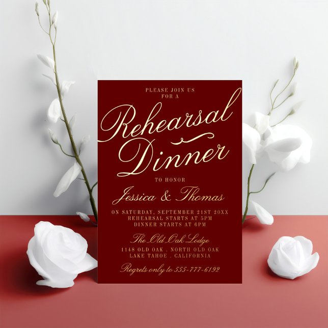 Fancy Typography Wedding Rehearsal Dinner Real (Creator Uploaded)