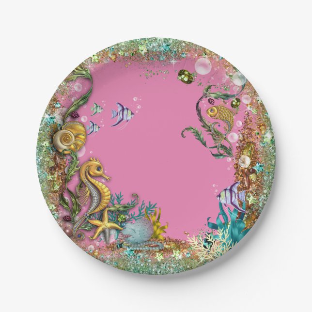 Fancy Under The Sea Paper Plate (Front)