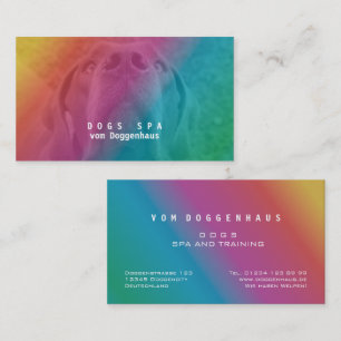 Fancy Use your Own Image Rainbow Business Card