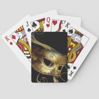 Fancy Venetian Masquerade black | gold Playing Cards
