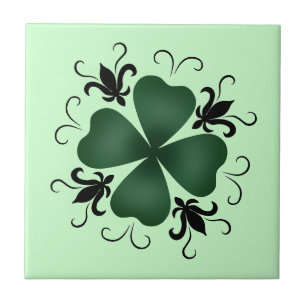 Fancy Victorian shamrock Tile