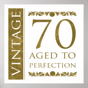 Fancy Vintage 70th Birthday Poster