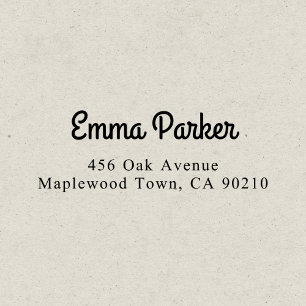 Fancy Vintage Script Calligraphy Simple Self-inking Stamp