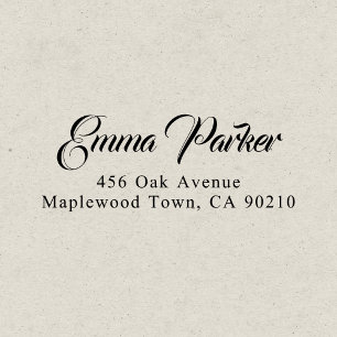 Fancy Vintage Script Calligraphy Simple Self-inking Stamp