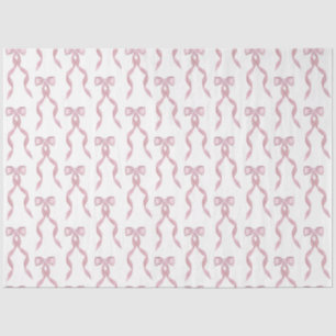 Fancy Watercolor Pink Bow Pattern Tissue Paper