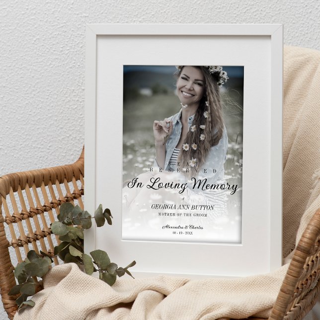 Fancy Wedding Loving Memorial Reserved Seat Poster (Creator Uploaded)