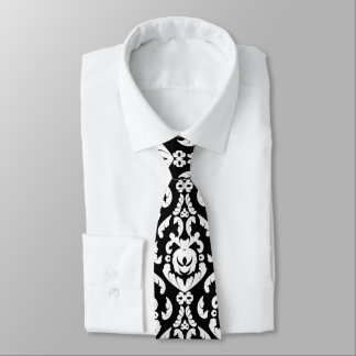 Fancy White Damask Custom Colour Tie
