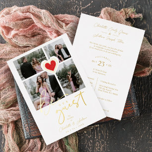 Fancy White Lace Red Heart 4 Photos Be our Guest