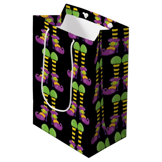 Fancy Witch Feet Pattern Medium Gift Bag (Front Angled)
