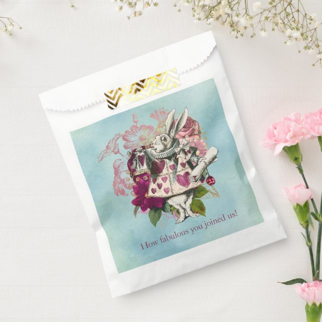 Fancy Wonderland White Rabbit Party Favour Bag (Sealed)