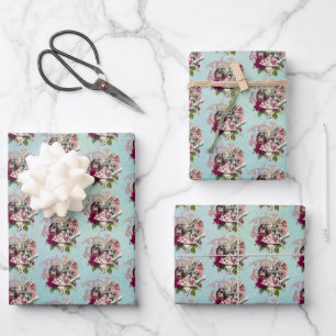 Fancy Wonderland White Rabbit   Wrapping Paper Sheet