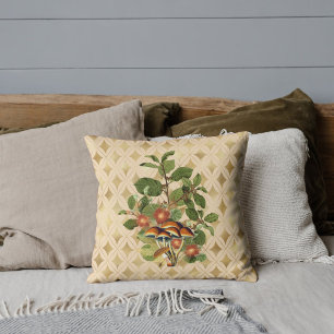 Fancy Woodland Botanicals Throw Pillow