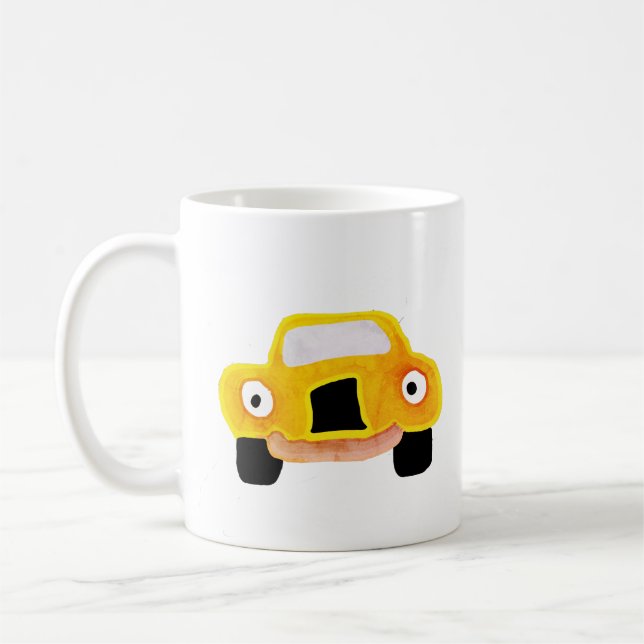 Fancy Yello Car Coffee Mug (Left)