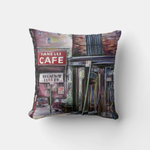 Fanelli's Charm, New York City, Soho, New York Throw Pillow