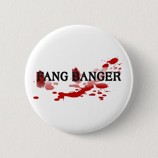 Fang Banger 2 Inch Round Button (Front)