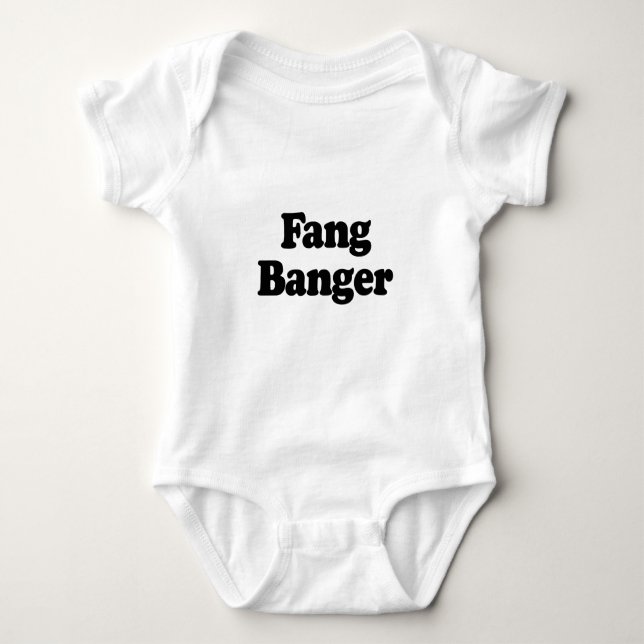 Fang Banger Baby Bodysuit (Front)