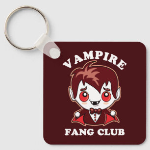 Fang Club   Funny Pun And Cute Vampire Keychain