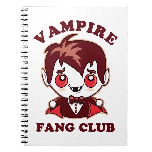 Fang Club | Funny Pun And Cute Vampire Notebook (Front)