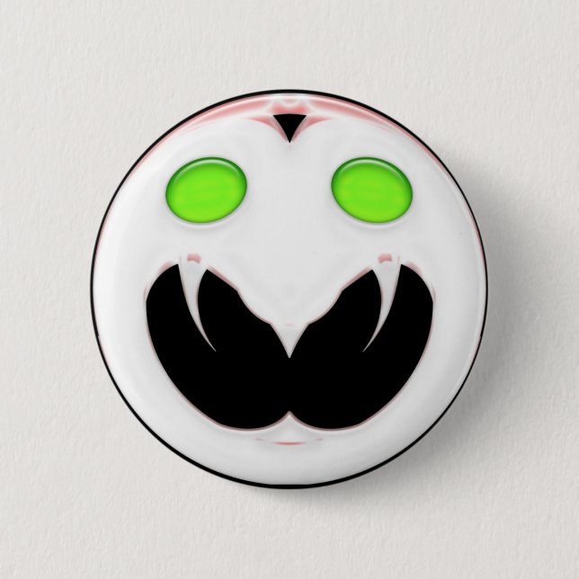 Fang Face 2 Inch Round Button (Front)