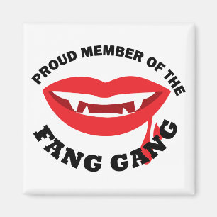 Fang Gang Square Magnet (White)