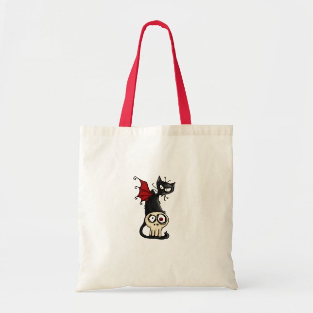 fang kitty tote bag (Front)