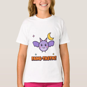 Fang-tastic Cute Bat Kids Halloween T-Shirt
