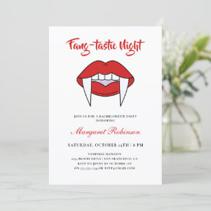 Fang-tastic Night Vampire Theme Bachelorette Party Invitation