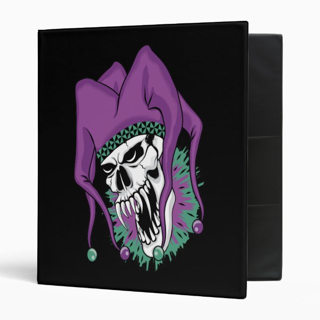Fanged Jester Skull Binder (Front/Inside)