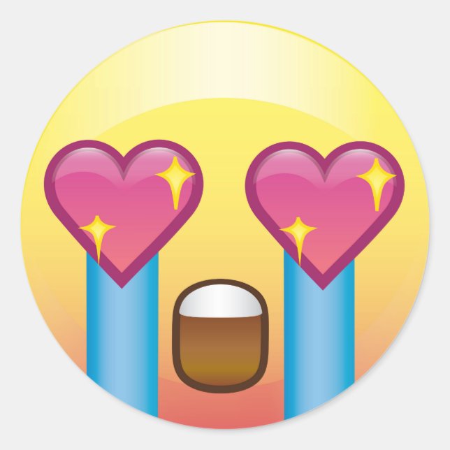 Fangirl Excited Crying Love Happy Emoji Stickers (Front)